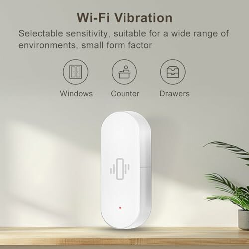 Wi-Fi-Vibrationssensor für Fenster, Theken und Schubladen